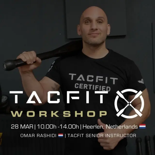 🔥TACFIT WORKSHOP - HEERLEN🔥Op 28 maart(10:00. - 14:00) geeft TACFIT Senior Instructor Omar Rashidi een exclusieve workshop in Heerlen.📍Geleenstraat 61, HeerlenWil je sterker, fitter en slimmer trainen?
Dit is jou kans om TACFIT- methode te ervaren en je training naar een hogere niveau te tillen.💪🏽VOOR elke sporter die serieus wil groeien.
⚠️ Beperkte plekken- claim jou plek via DM.#tacfit #workshop #heerlen #nederland #trainslimKlik op de onderstaande link:https://tacfit.com/product/tacfit-in-person-workshop-heerlen-netherlands-28-mar-2026/
